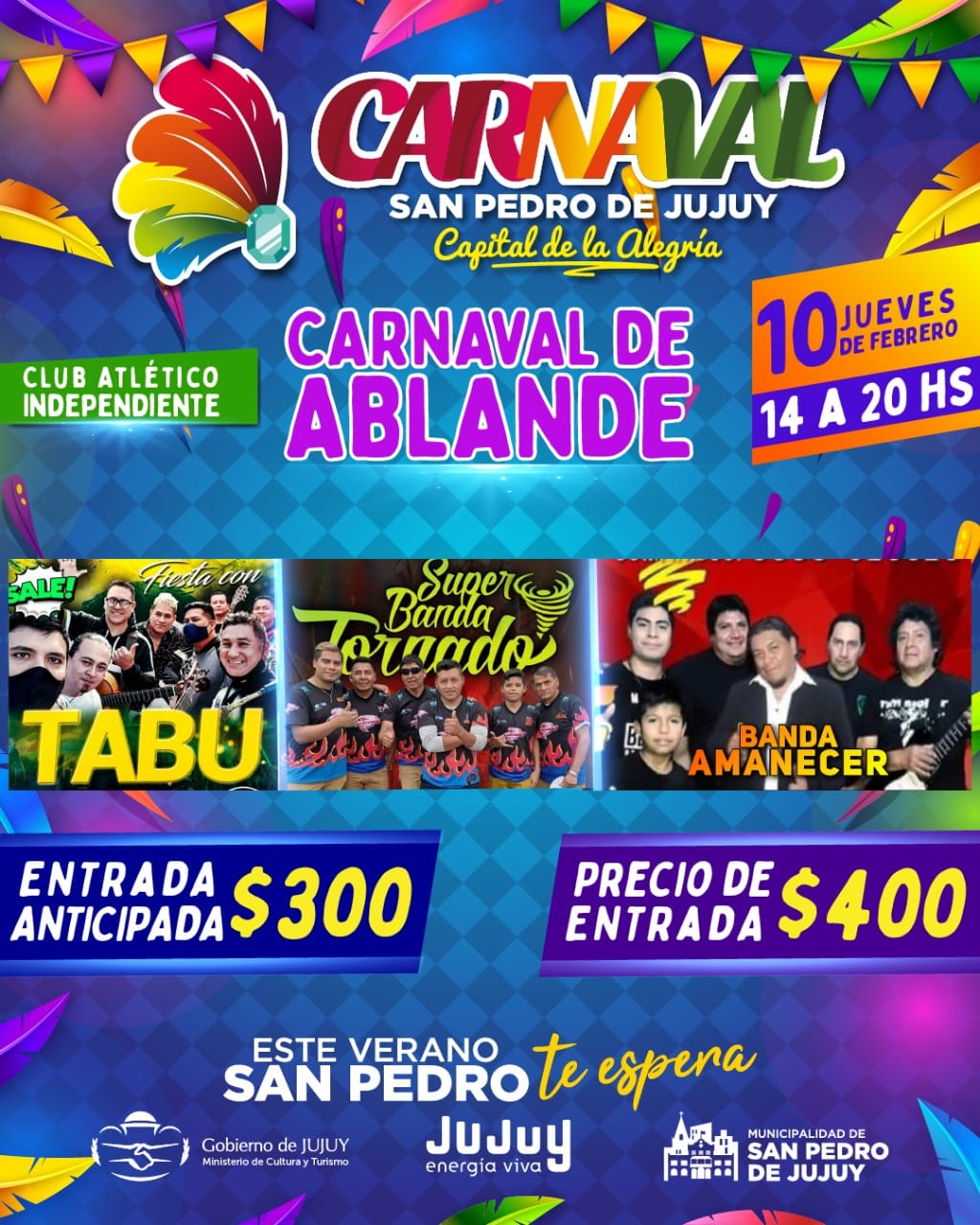 Este jueves se realizará el baile del Carnaval de Ablande - Municipalidad  de San Pedro de Jujuy